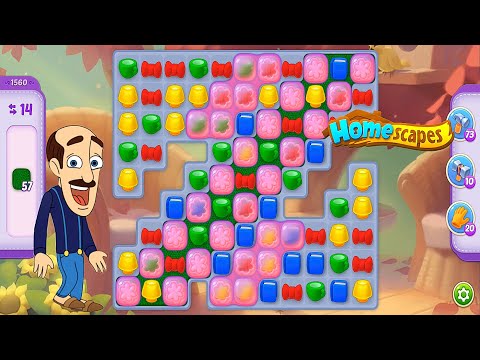 Homescapes - Level 1560 Hard Level No Boosters Gameplay Walkthrough - New Update