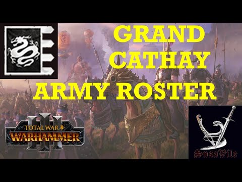 Total War: Warhammer 3 Grand Cathay army roster before/after research/XP/redline skills, 3.0.