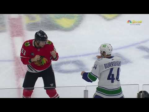 NHL Fight - Canucks @ Blackhawks - Burroughs vs Stillman - 21/10/2021