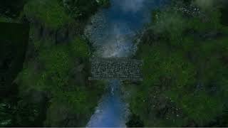 river bridge night raining