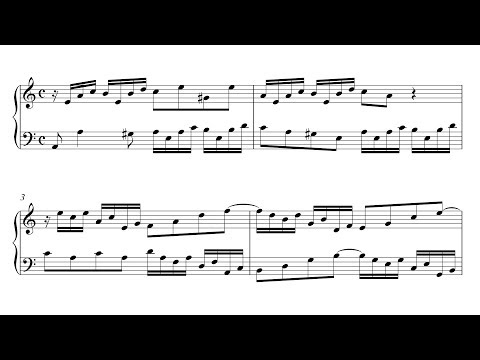 Bach: Invention 13 in A Minor, BWV 784 (Urtext Edition)