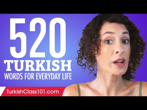 520 Turkish Words for Everyday Life - Basic Vocabulary #26