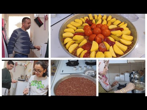 İFTAR YEMEĞİMİZİ HAZIRLAYALIM❤️TEPSİ KEBABI MERCİMEK ÇORBASI PİLAV♥️ ERZAKLARI YERLEŞTİRDİK ❤️