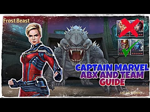 Abx guide for captain marvel universal super hero - marvel future fight