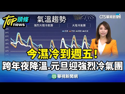 今濕冷到週五！　跨年夜降溫.元旦迎強烈冷氣團