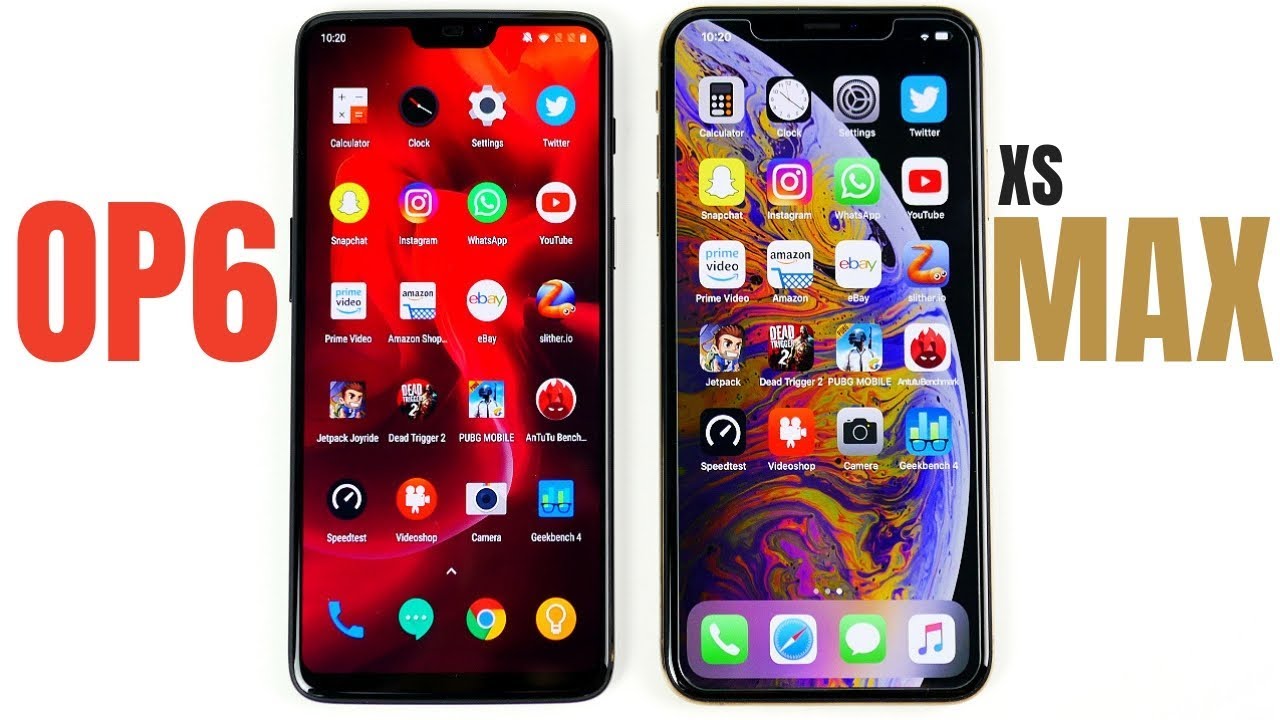 OnePlus 6 vs iPhone XS Max Speed Test!