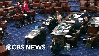 Vice President Kamala Harris oversees Senate vote on abortion rights bill