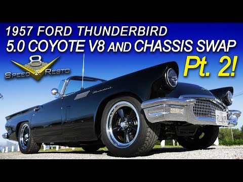 Thumbnail for 1957 Ford Thunderbird 5.0 Coyote Swap and Custom Chassis Part 2 V8 Speed & Resto Shop V8TV by 1957 Ford