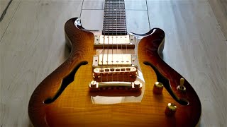 Video thumbnail for WOLF KLP45 FM Semi-Hollow II Shredding Guitar DEMO II AIO Guitar by All In One Guitar