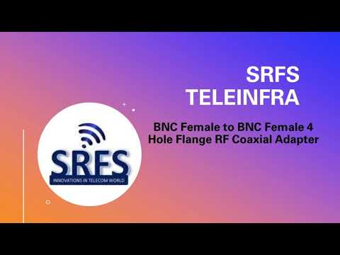 BNC Female to BNC Female 4 Holes Flange RF Coaxial Adapter