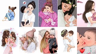 New Mom❤️ Dp picture For whatsapp || Mom & Son😍 Dp Pic || Beautiful New Mom 💋& Baby poses ideas ||
