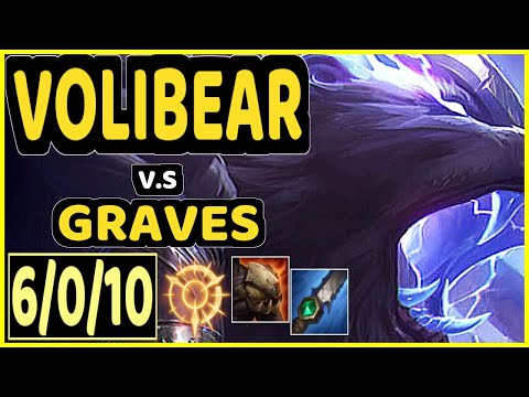 CUZZ (VOLIBEAR) vs GRAVES - 6/0/10 KDA JUNGLE CHALLENGER GAMEPLAY - KR