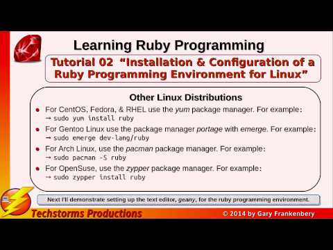 Ruby Programming Tutorial Lesson 02 Installation And Setup For Linux