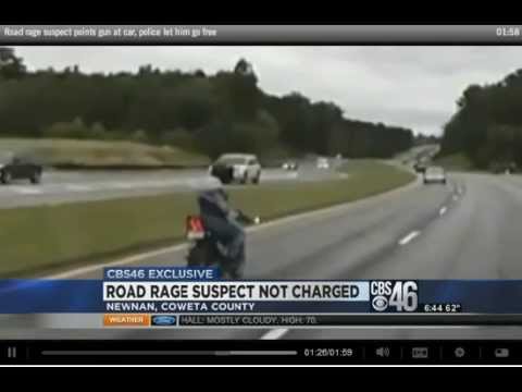 Road Raging Motorcyclist Points Gun At Car,  GA Cops Let Him Go
