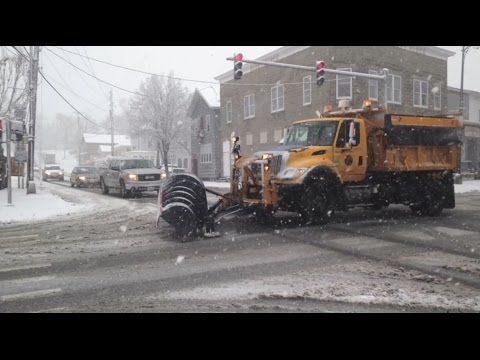 First winter snowfall in Adams, NY