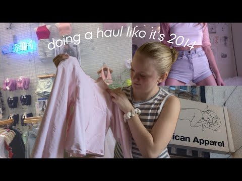 doing a haul like it’s 2014 ≽^• ˕ • ྀི≼ my entire thrifted American Apparel collection & more 