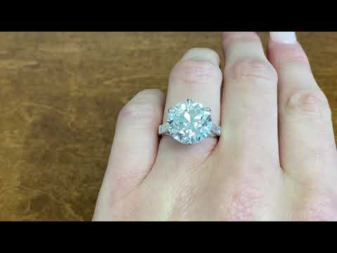 8.47ct GIA Certified Old European Cut Diamond Engagement Ring - Coatbridge Ring - Hand Video