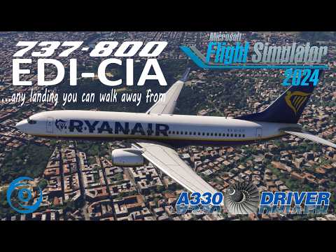 Boeing 737-800 | Slightly Unexpected Ending | Edinburgh - Rome Ciampino Full Flight | Real 737 Pilot