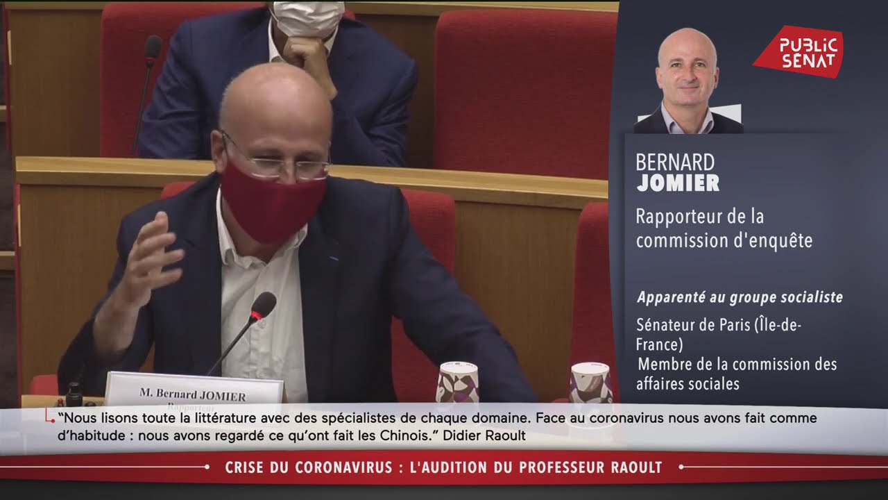 Hydroxychloroquine : échange tendu entre Didier Raoult et le sénateur Jomier