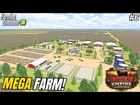 FIRST SILAGE HARVEST ON THE NEW $20,000,000 MEGA BEEF FARM! | Reading, MN | Farming Simulator 25 #6