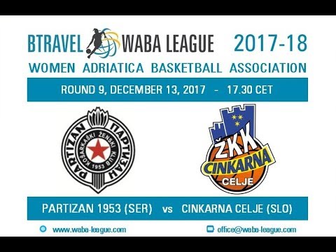 2017-18 BTravel WABA League R9 - Partizan 1953 - Cinkarna Celje (13/12)