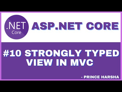 10 ASP NET Core MVC tutorial Strongly typed view in MVC