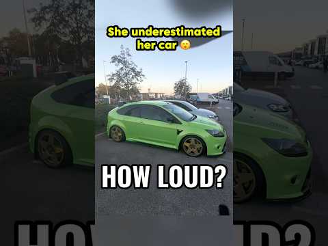 She UNDERESTIMATED how LOUD her  Ford Focus RS MK2 is! 😮 #shorts #ford #autos