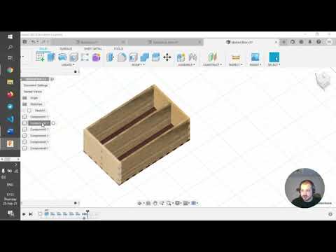 Fusion 360 Advanced Sketching (III). 3D Tabbed box.