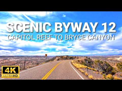 Scenic Byway 12 - Capitol Reef to Bryce Canyon Scenic Drive, Utah - 4K