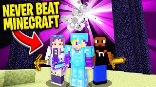 Minecraft But I was Forced to Teach Two Noobs How to Beat the Game