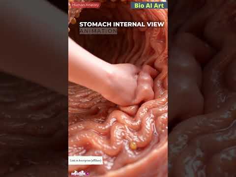 Stomach Internal View Animation | Human Digestive System | Human Anatomy | Bio AI Art | 02