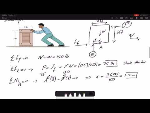 Statics: Sliding versus Tipping Example