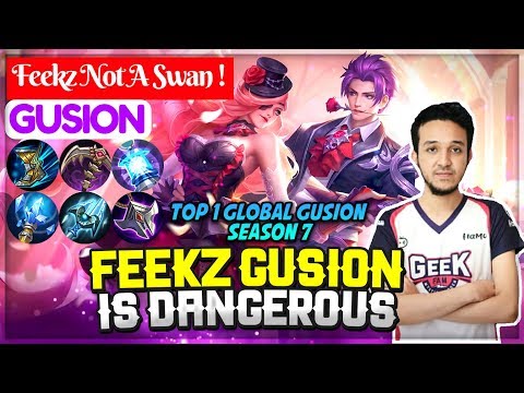 Feekz Gusion Is Dangerous [ Top 1 Global Gusion S7 ] Feekz Not A Swan ! - Mobile Legends Video