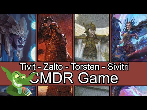 Tiny names! Tivit vs Zalto vs Torsten vs Sivitri EDH / CMDR game play for Magic: The Gathering