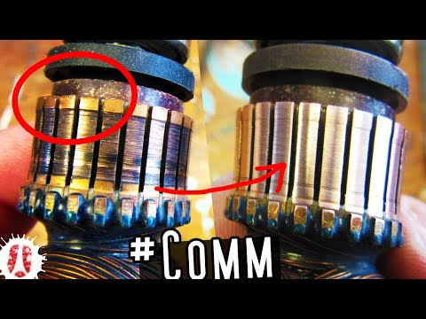 Cleaning / Polishing / Dressing Of An Electric Motor Commutator #Repair #DIY #HowTo