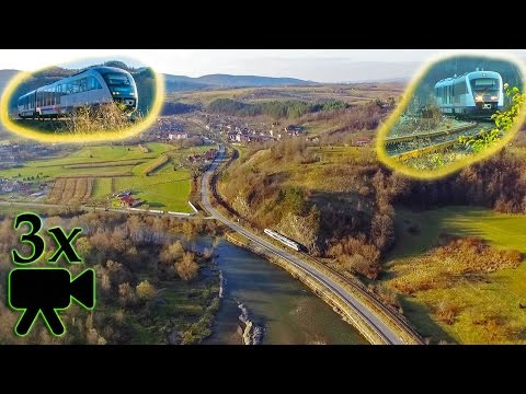[3xMultiCam + Drone] Desiro DMU through Crisul Repede's Canyon - Bratca, Bihor County (20 11 2016)