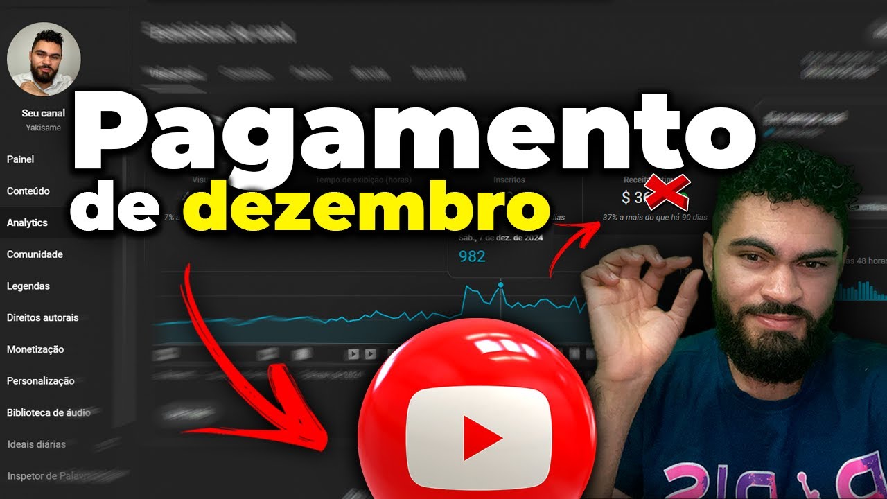 Quanto eu recebi com o YouTube ?💲 no Mês de Dezembro