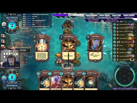 Faeria Stream Highlight - Shadow Control vs MEATSHED's Yellow Rush