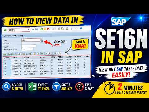 How to View Table Data with SE16N in SAP S/4HANA
