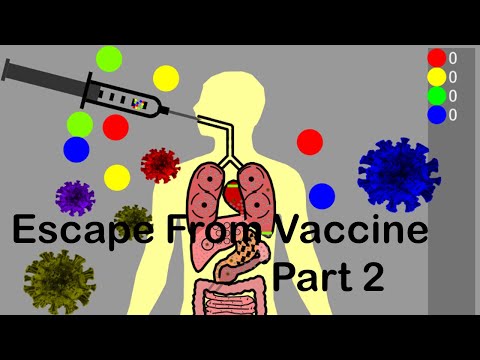 marble race  : Escape From Vaccine  - Part 2  (Kill The Virus) - Marble Race In Algodoo