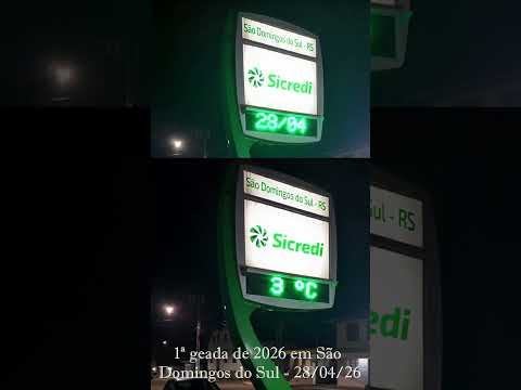 1ª geada do ano 2026 em São Domingos do Sul, na reporatagem de Domingos Finato - 28-04-26