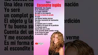 ESCONDITE INGLÉS Shakira #shakira #shakiralyrics #shakirasongs #letrasdecanciones #cancioneslatinas