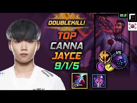 칸나 탑 제이스 월식 정복자 - Canna Jayce Top vs Jax - 롤 KR 12.9