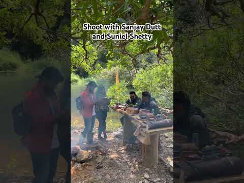 Shoot with Sanjay Dutt and Suniel Shetty in Jungle. #sanjaydutt #sunilshetty #movieshoot #photoshoot