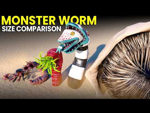 Monster Worm & Sandworm Size Comparison | GOD WORM VS DUNE