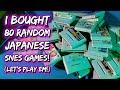 I Bought 80 Random Japanese SNES SFC Games Let S Play Them All For The 1ST Time LIVE