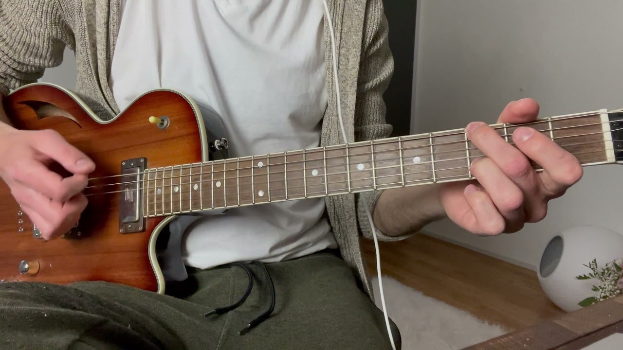 Roberto Barlocci playing the Highway To Hell intro riff by AC/DC on electric guitar