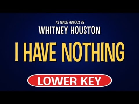 Whitney Houston - I Have Nothing | Karaoke Lower Key