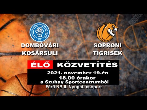 DKKE - SOPRONI TIGRISEK kosárlabda mérkőzés közvetítés 2021. november 19-én 18.00 órakor.