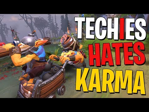 Techies Hates Karma - DotA 2 Funny Moments
